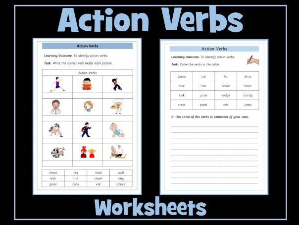 Action Verbs Worksheets Inspire And Educate By Krazikas