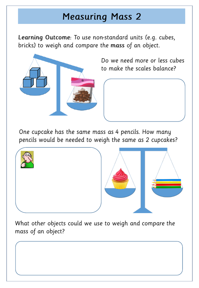 Weight and Mass - Year 1 - White Rose Maths - Inspire and Educate! By ...